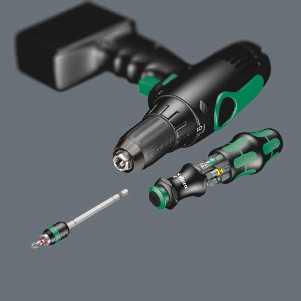 Wera 05051016001 7-delige Kraftform Kompakt 20 Tool Finder 1 Met Bits In Etui - 1/4"- 25mm - Detailed view of the product