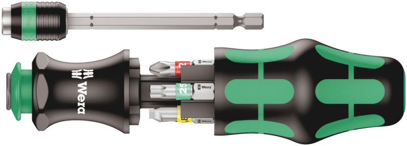 Wera 05051016001 7-delige Kraftform Kompakt 20 Tool Finder 1 Met Bits In Etui - 1/4"- 25mm - Detailed view of the product