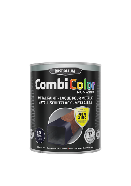 rust-oleum combicolor non zinc gloss ral 9005 0.75 ltr