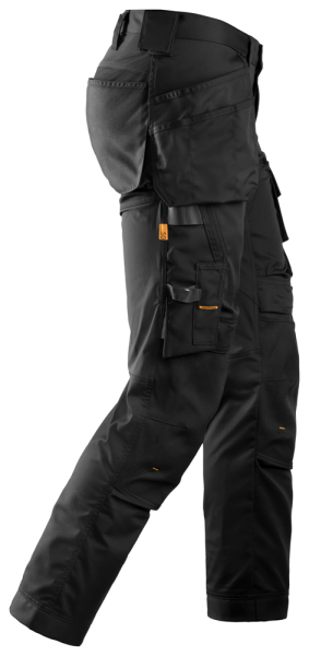 Snickers 6241 AllroundWork Stretch Werkbroek Met Holsterzakken - Zwart - Maat 060 - Detailed view of the product