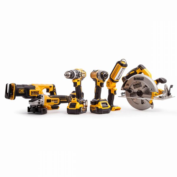 DeWALT DCK623P3 18V Li-ion XR Accu 6-delige Combiset (3x 5.0Ah) In 2 TOUGHSYSTEM Koffers - Koolborstelloos - Detailed view of the product