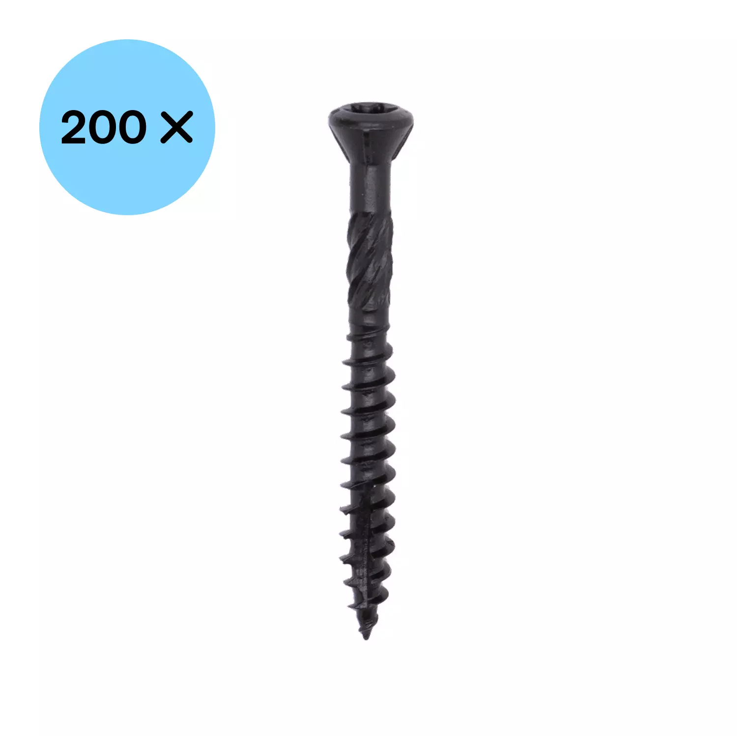 Woodies 61971371 Ultimate Blackline Potdekselschoef RVS Shield - TX25 - 5.0 X 40/24mm - Platverzonken Kop - Deeldraad - Gecoat (200st) thumbnail 2