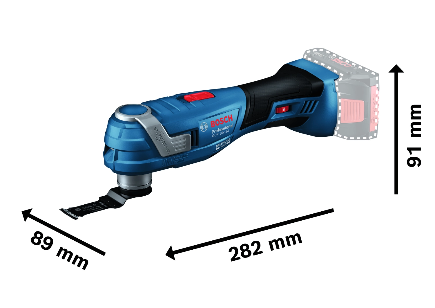 Bosch GOP 18V-34 18V Accu Multitool Body In L-Boxx thumbnail 4