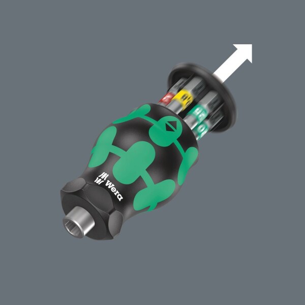 Wera 05008873001 Kraftform Kompakt Stubby Magazin 1 Bitschroevendraaier - 6 In 1 Multi-bit - Detailed view of the product