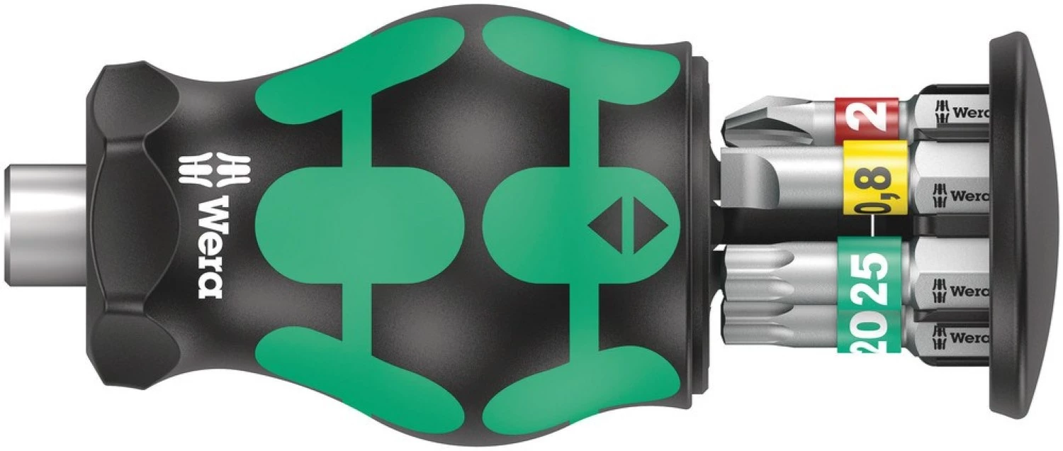 Wera 05008873001 Kraftform Kompakt Stubby Magazin 1 Bitschroevendraaier - 6 In 1 Multi-bit