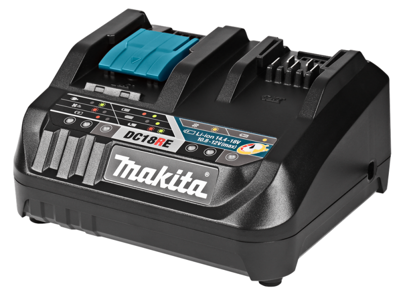Makita DC18RE 10.8 - 14.4V - 18V Li-Ion Accu Oplader Met Actieve Koeling - Detailed view of the product