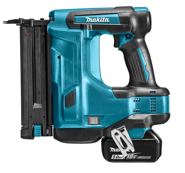 Makita DBN500RTJ 18V Li-Ion Accu Brad Tacker Set (2x 5.0Ah Accu) In Mbox - 15-50mm - 18 Gauge - Detailed view of the product