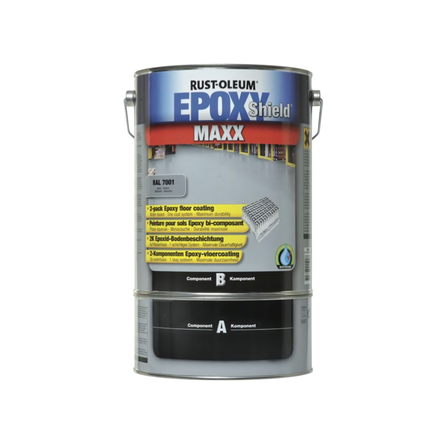 Rust-Oleum EpoxyShield MAXX Vloercoating - Zilvergrijs - 5L