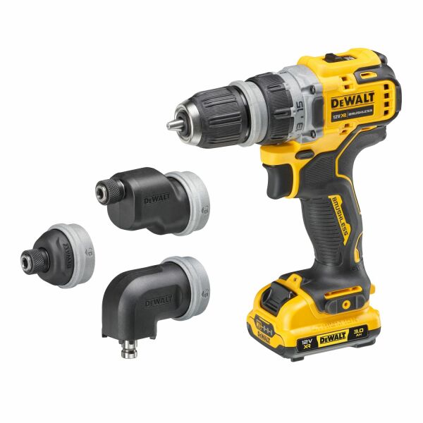 DeWALT DCD703L2T 12V Li-ion XR Accu Boor-/schroefmachine Set (2x 3.0Ah) Multi-head In TSTAK - 57Nm - Detailed view of the product