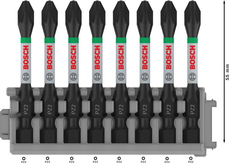 Bosch 2608522331 Impact Control Bits - PZ2 X 50mm (8st) - Detailed view of the product