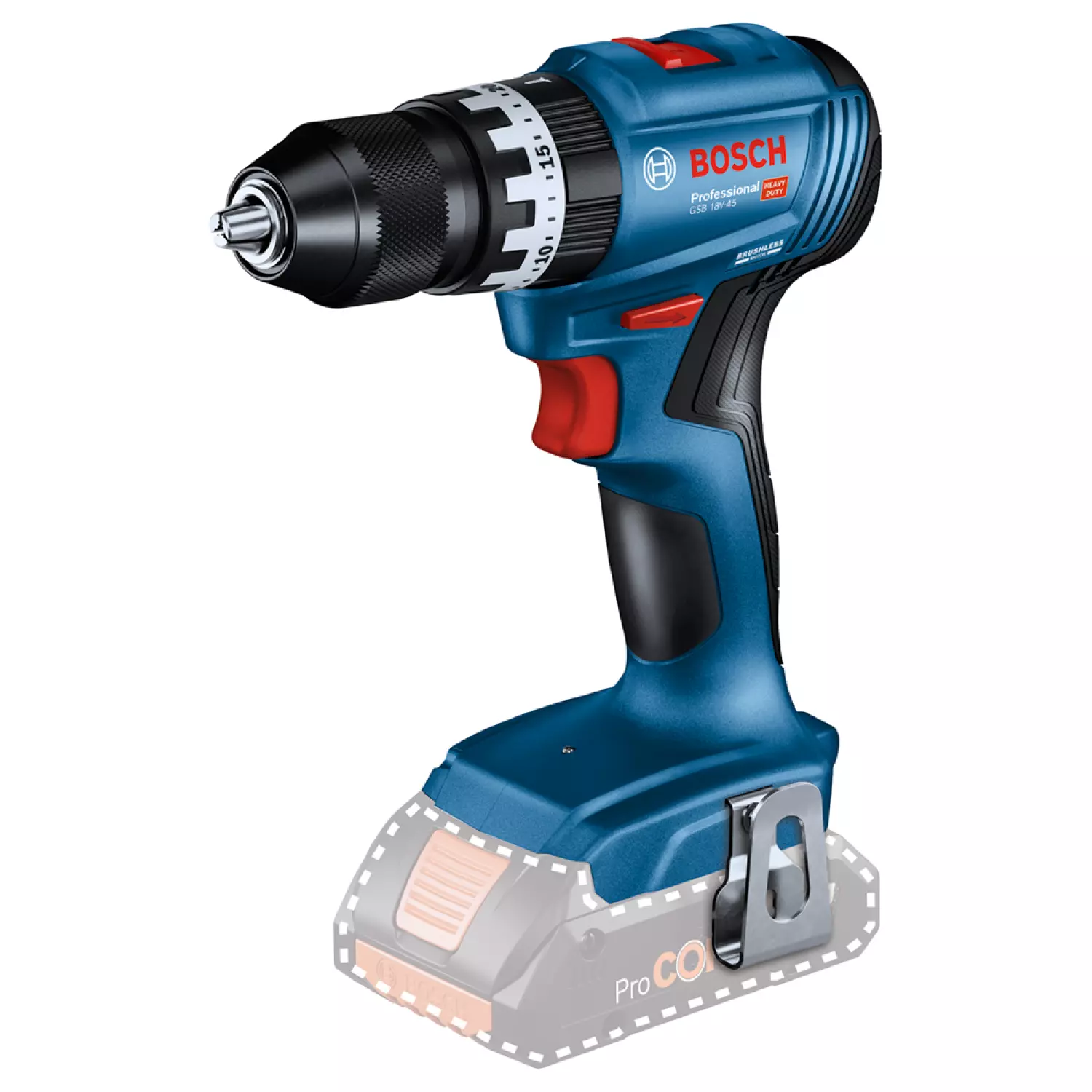 BOSCH BLAUW GSB 18V-45 ACCUSCHROEF- EN KLOPBOORMACHINE | EXCL. ACCU'S EN LADER | IN DOOS - 06019K3300