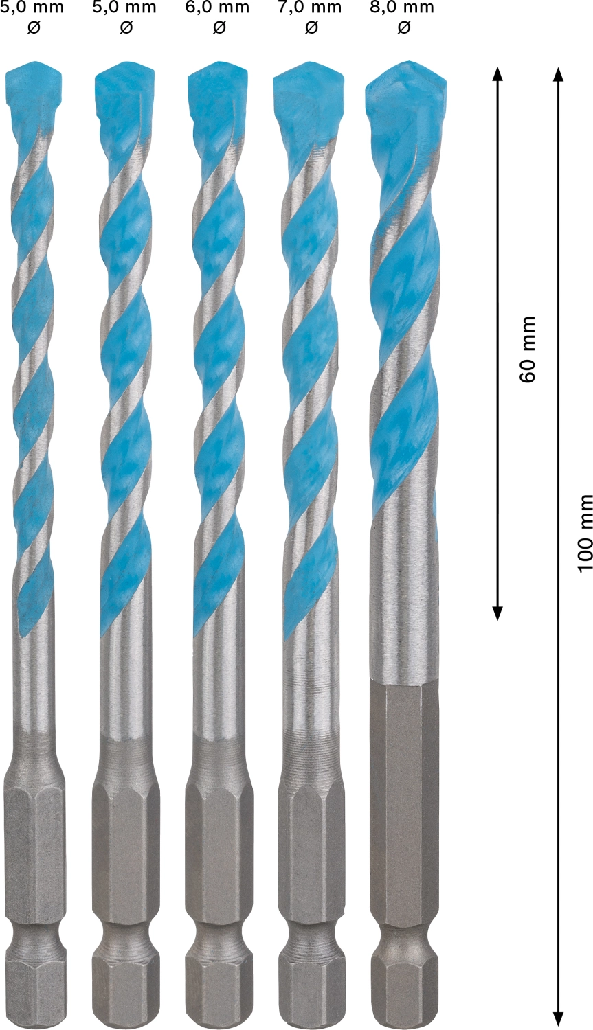 Bosch 2608900586 EXPERT 5-delige HEX-9 Borenset - MultiConstruction - 5,5/6/6/7/8mm thumbnail 4