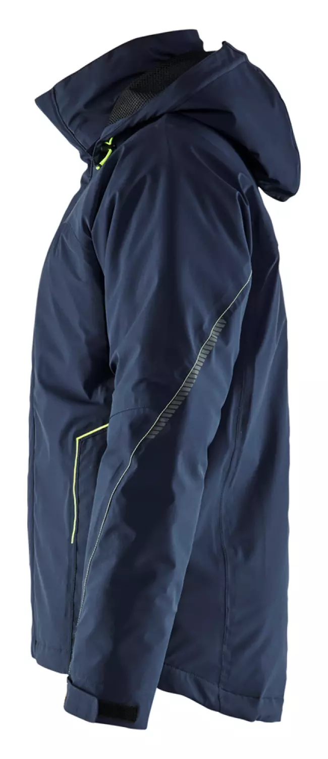 Blåkläder 4484 Lichtgewicht Winterjas 4-weg Stretch - Donker Marineblauw/High Vis Geel - L thumbnail 3