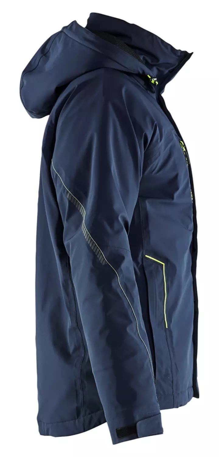 Blåkläder 4484 Lichtgewicht Winterjas 4-weg Stretch - Donker Marineblauw/High Vis Geel - L thumbnail 4
