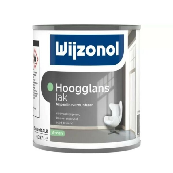 Wijzonol Hoogglanslak Terpentine 0,25 liter - Wit