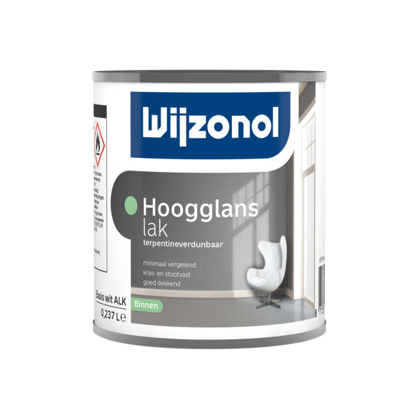 Wijzonol Hoogglanslak Terpentine 0,25 liter - Wit