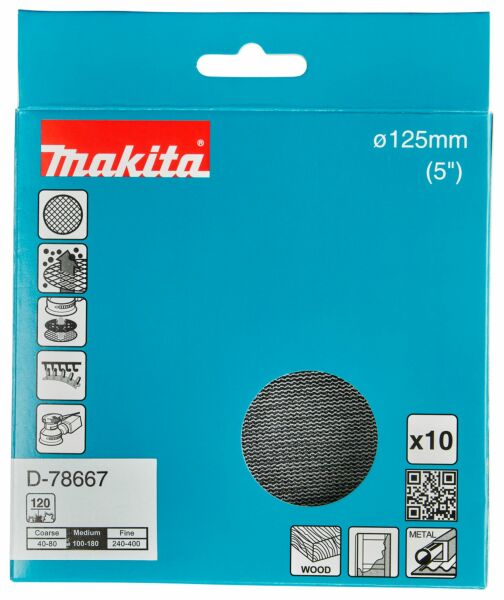 Makita D-78667 Schuurnet - 125mm K120 - Detailed view of the product