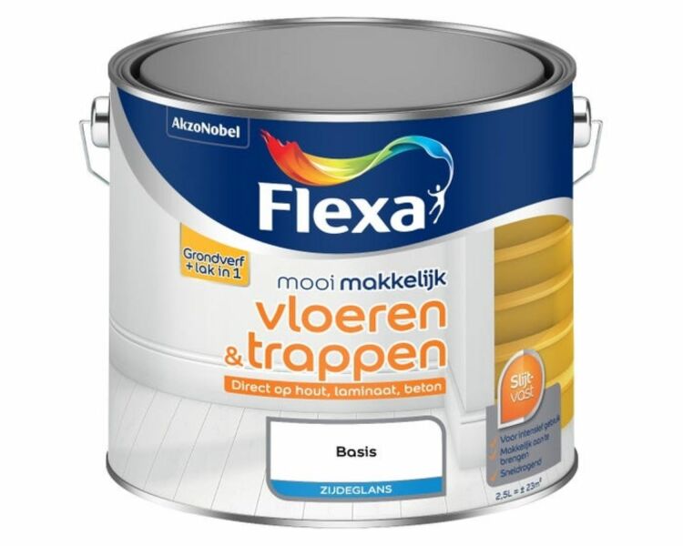 Flexa Mooi Makkelijk Vloeren&Trappen Zijdeglans 2,5l 2,5 Liter