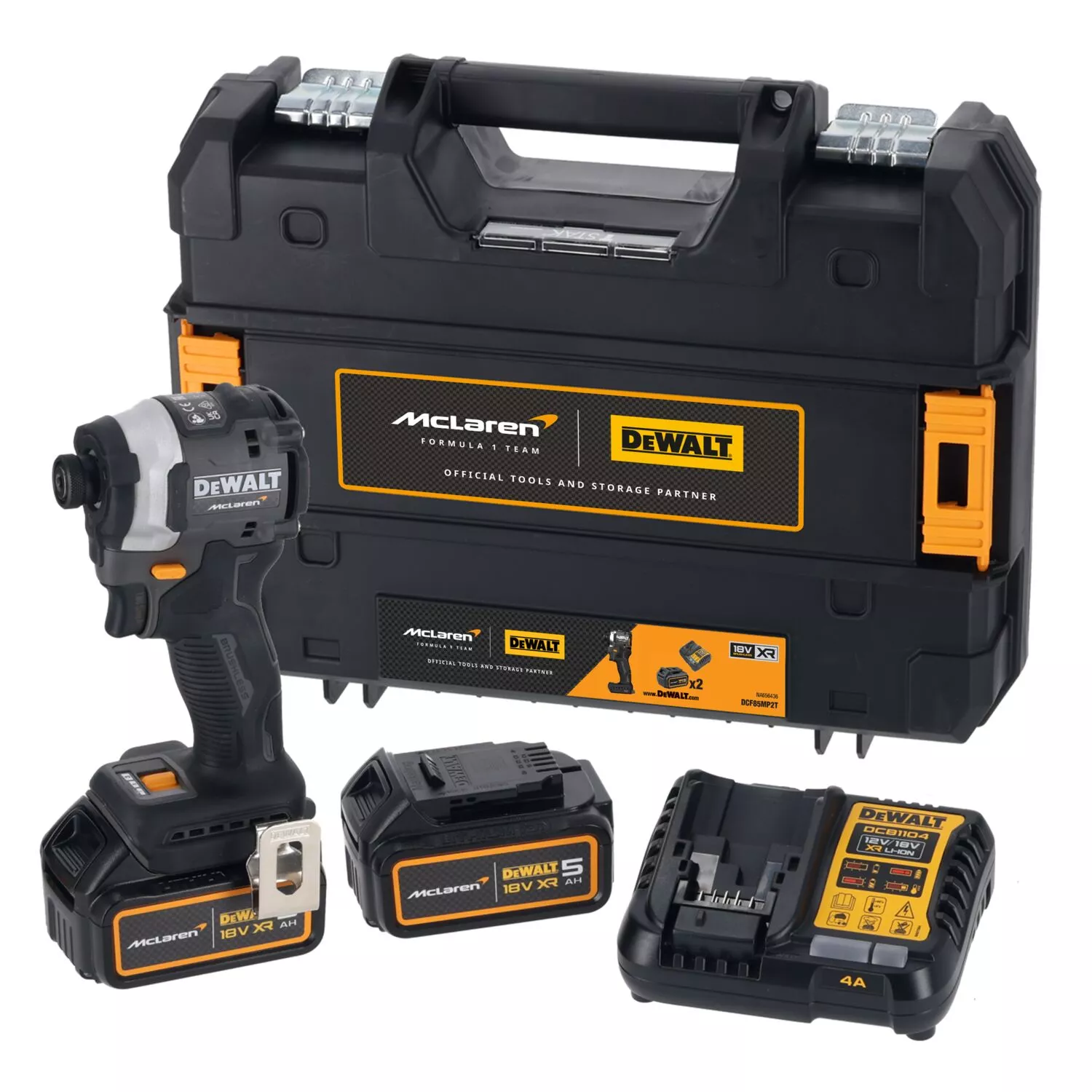 DeWALT DCF85MP2T McLaren 18V Li-ion Accu Slagschroevendraaier (2x 5.0Ah Accu) In TSTAK