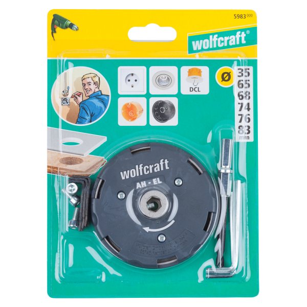 Wolfcraft 5983000 Verstelbare Gatenzaag - Elektriciteit - 35-83mm - Detailed view of the product