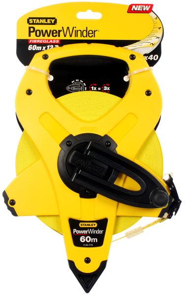 Stanley 2-34-775 Powerwinder Landmeter Fiberglas - 60m - 12,7mm - Detailed view of the product