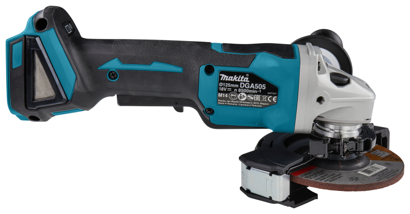 Makita DGA505ZJ 18V Li-Ion Accu Haakse Slijper Body In Mbox - 125mm - Koolborstelloos - Softstart - Detailed view of the product