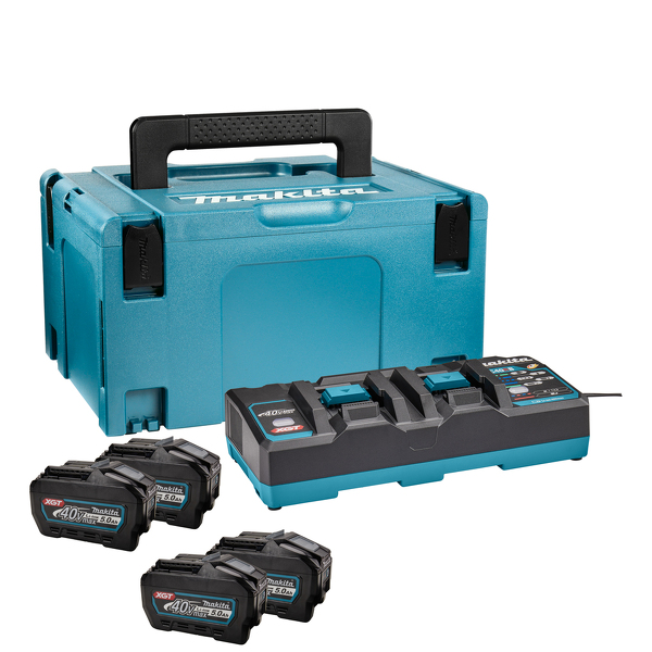 Makita 191U42-2 40V XGT Li-Ion Accu Starterset (4x 5.0Ah) + Duolader In Mbox EAN: 88381583329