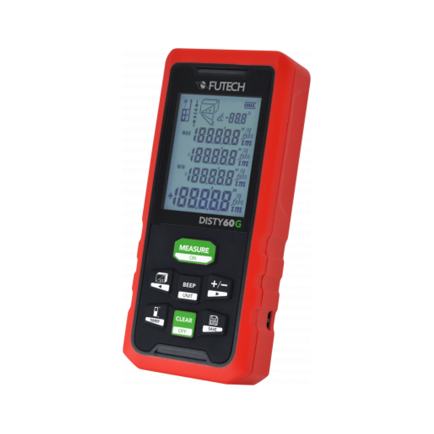 Futech Disty 60 Afstandsmeter - 60m - Groen - IP54