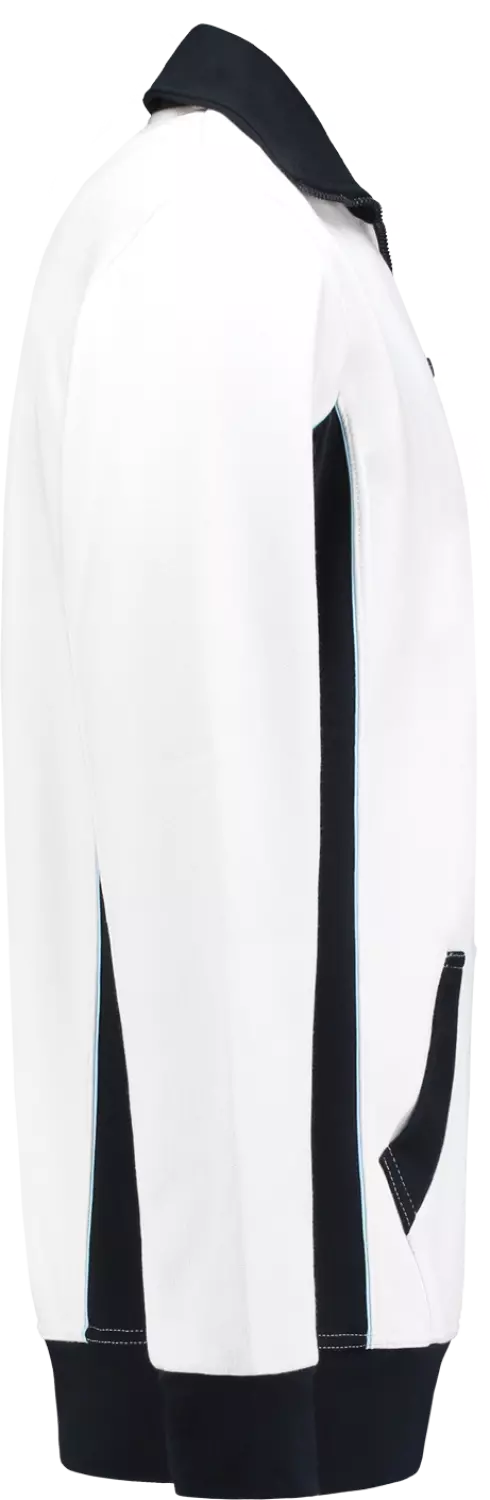 Workman 2701 Zipper Sweater - Wit / Navy - S thumbnail 4
