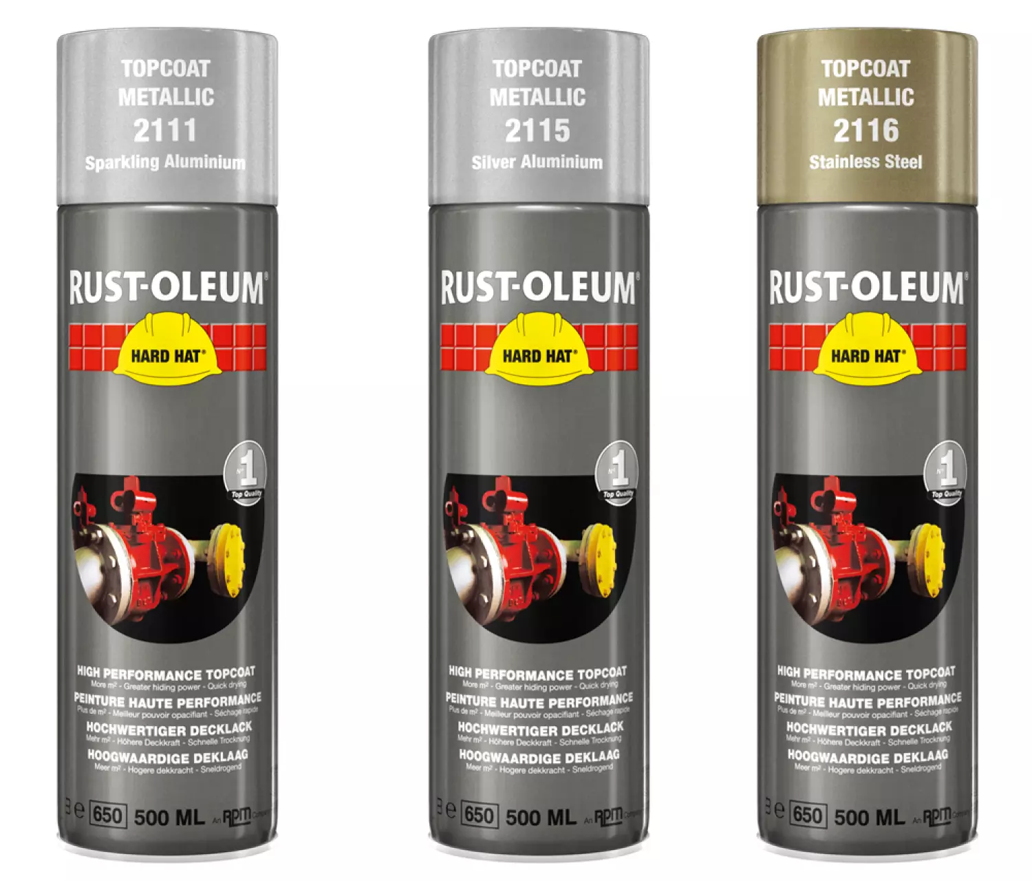 Rust-Oleum Hard Hat 2116 - Roestvrijstaal - 0,5L thumbnail 4