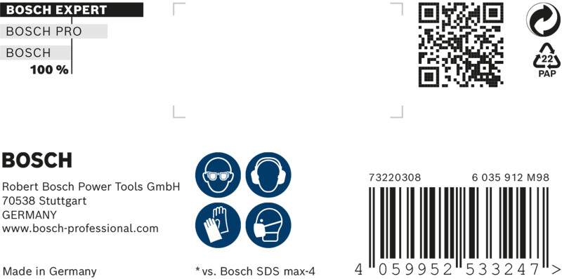 Bosch 2608900250 EXPERT Hamerboor SDS Max-8X - 28x800x920mm - Detailed view of the product