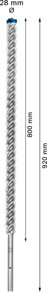 Bosch 2608900250 EXPERT Hamerboor SDS Max-8X - 28x800x920mm - Detailed view of the product