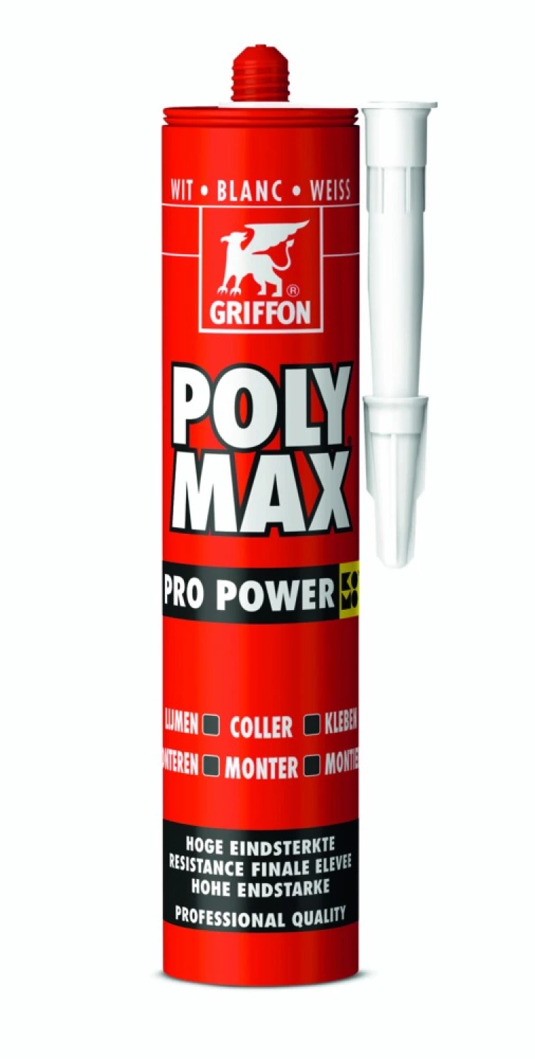 Griffon Poly Max Pro Power Montagelijm - Wit - 435gr