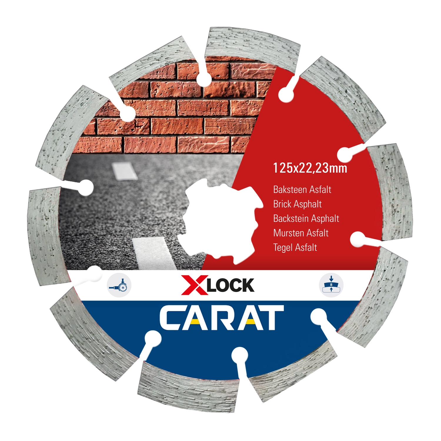 CARAT CAXLOCK125 Diamantzaag X-LOCK BaksteenØ125x22,23mm