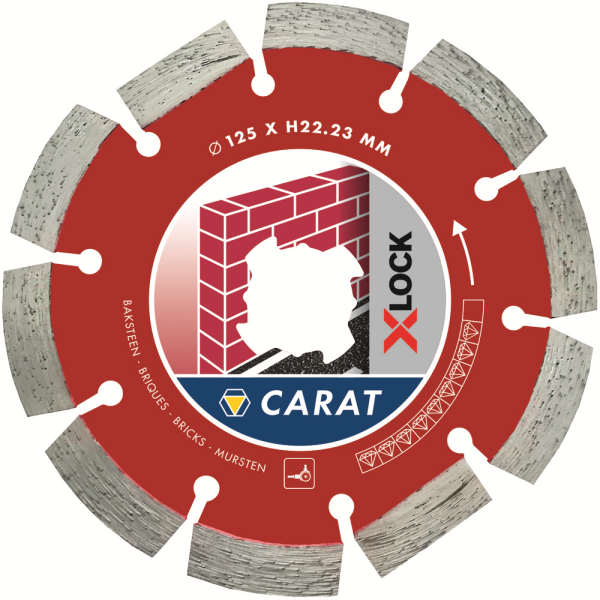 CARAT CAXLOCK125 Diamantzaag X-LOCK BaksteenØ125x22,23mm - Detailed view of the product