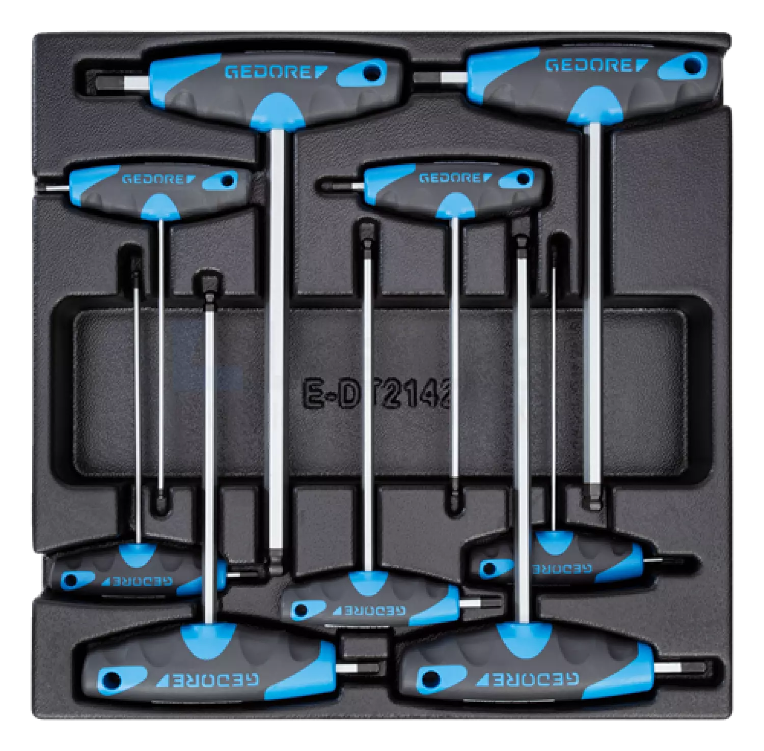 Gedore 1500 ES-DT 2142 9-delige Haakse Schroevendraaierset In 2/3 Gereedschapsmodule
