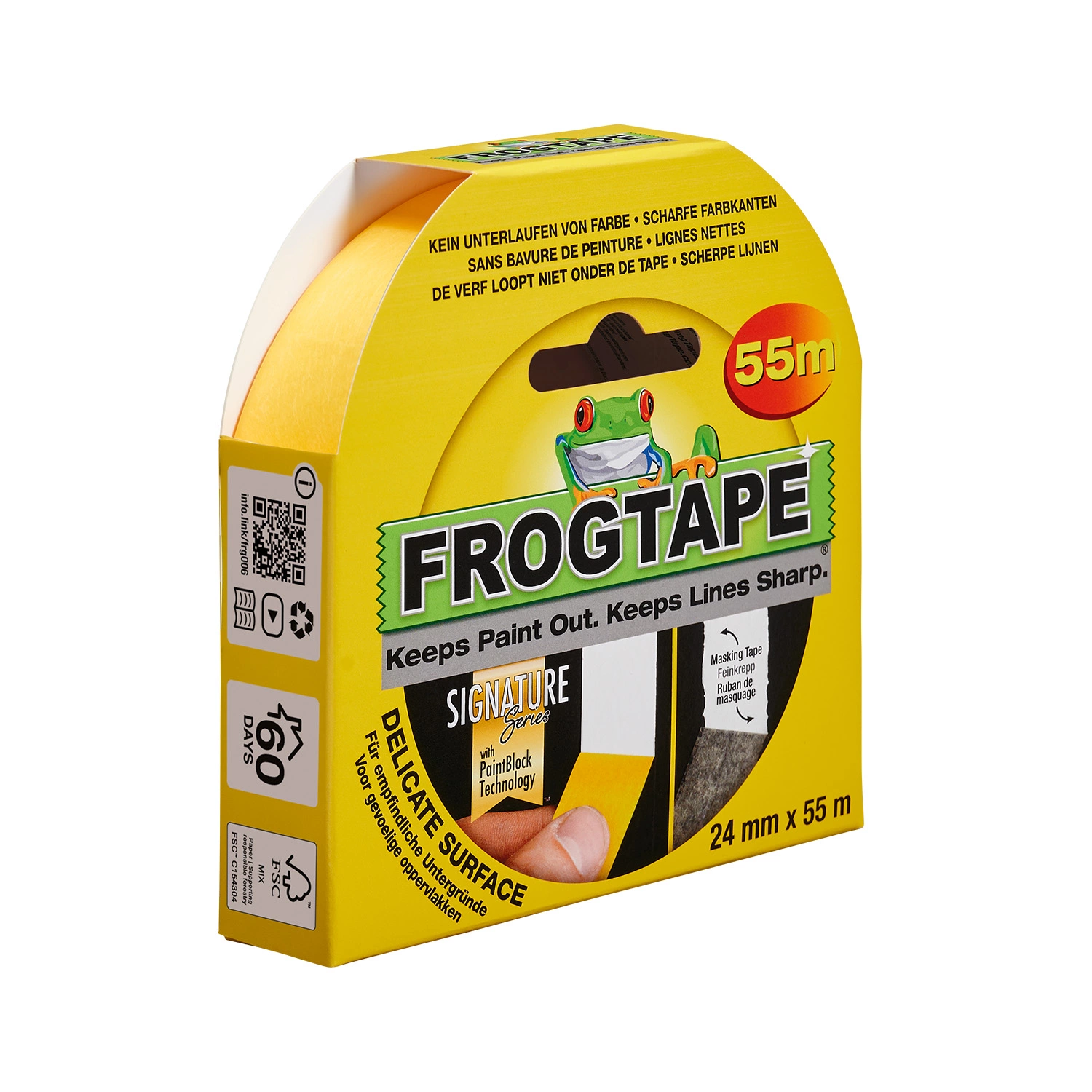 FrogTape Delicate Surface Afplaktape 24mm X 55m afbeelding