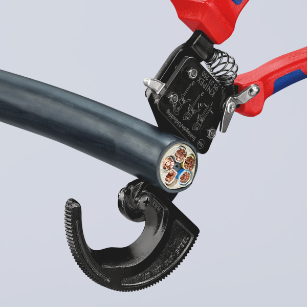 Knipex 9531250 Kabelschaar Ratelprincipe - 250mm - Detailed view of the product