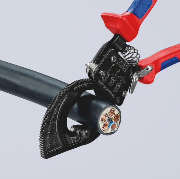 Knipex 9531250 Kabelschaar Ratelprincipe - 250mm - Detailed view of the product