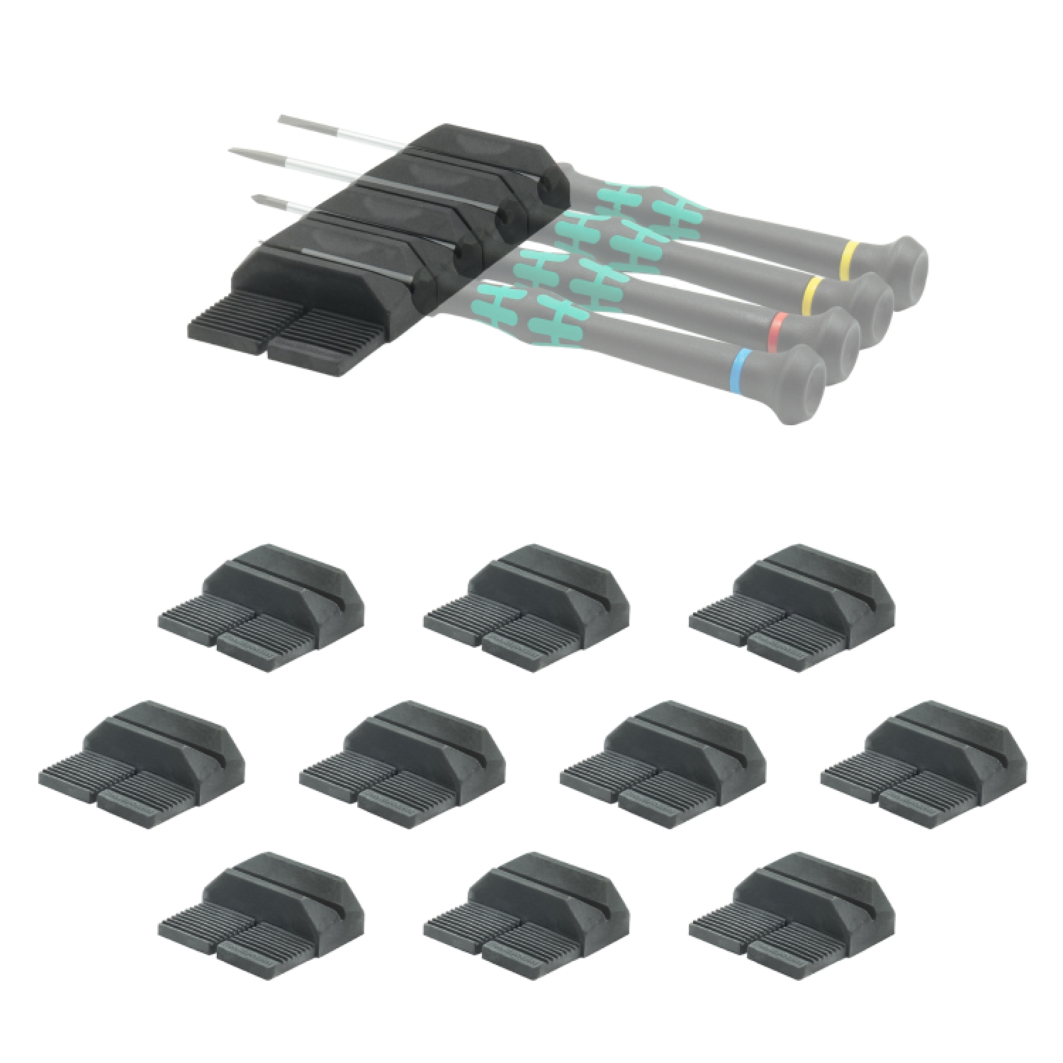 StealthMounts DHSP-SD-S-10 Drawer Hive Precisie Schroevendraaierhouder Voor Ladekast - Zwart - 10 Stuks