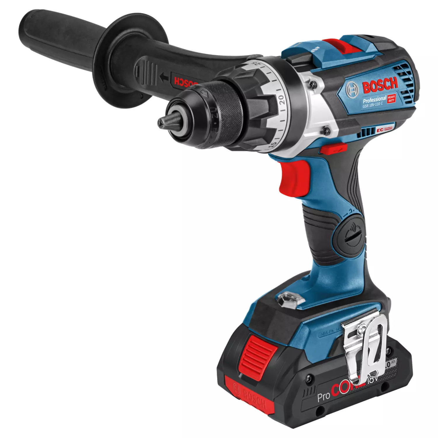 Bosch GSR 18V-110 C SOLO 18V Li-Ion accu boor-/schroefmachine set (2x 4.0Ah accu) in L-Boxx - koolborstelloos