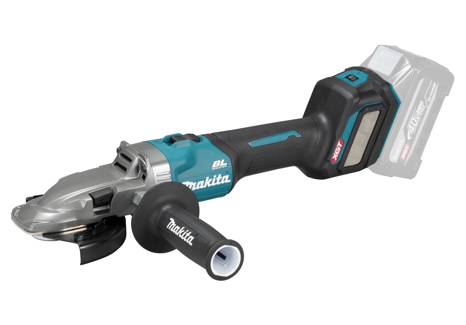 Makita GA055GZ XGT 40V Max Li-Ion Accu Haakse Slijper Body - 125mm - Met Platte Kop thumbnail 2