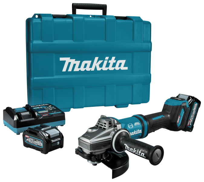 Makita GA037GM203 XGT 40V Max Li-ion Accu Haakse Slijper Set (2x 4,0Ah) In Koffer - 180mm - Koolborstelloos