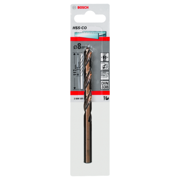 Bosch 2608585860 Metaalboor HSS-CO - 8x117mm - Detailed view of the product