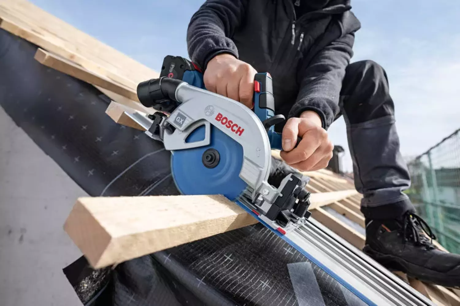 Bosch GKS 18V-57-2 GX 18V Accu Cirkelzaag Body - 165 Mm thumbnail 4