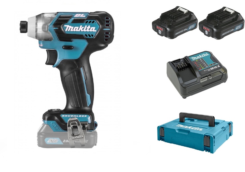 Makita TD111DSAJ 10,8V Li-Ion Accu Slagschroevendraaier Set In Mbox (2x 2,0Ah Accu) - 135Nm