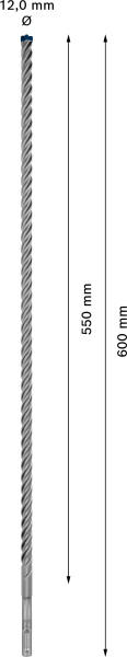 Bosch 2608900114 EXPERT Hamerboor SDS Plus-7X - 12x550x615mm - Detailed view of the product