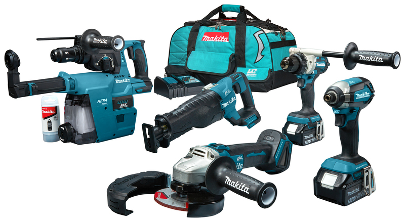 Makita DLX5069TX1 18V Li-ion Accu 5-delige Combiset (2x 5.0Ah Accu) In Tas EAN: 88381743594