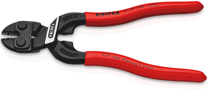 Knipex 71 31 160 CoBolt S Compacte Boutensnijtangen Met Snijuitsparing - 160mm - Detailed view of the product