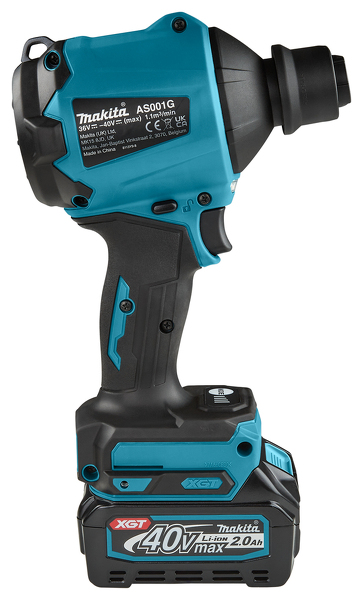 Makita AS001GA101 40V Max Li-Ion Accu Blaas-en Zuigmachine Set (1x 2,0Ah) In Tas - Koolborstelloos - Detailed view of the product